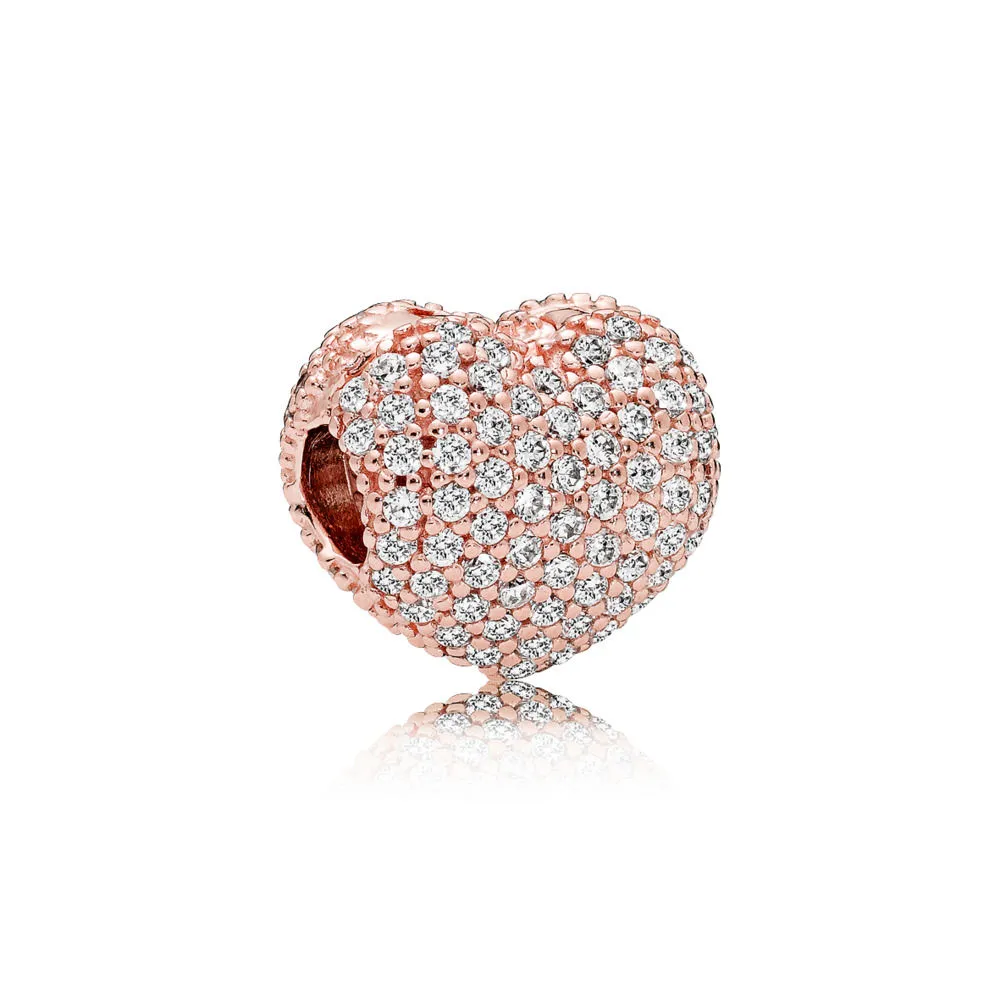 pandora pavé  hjerte klemmecharm 781427cz